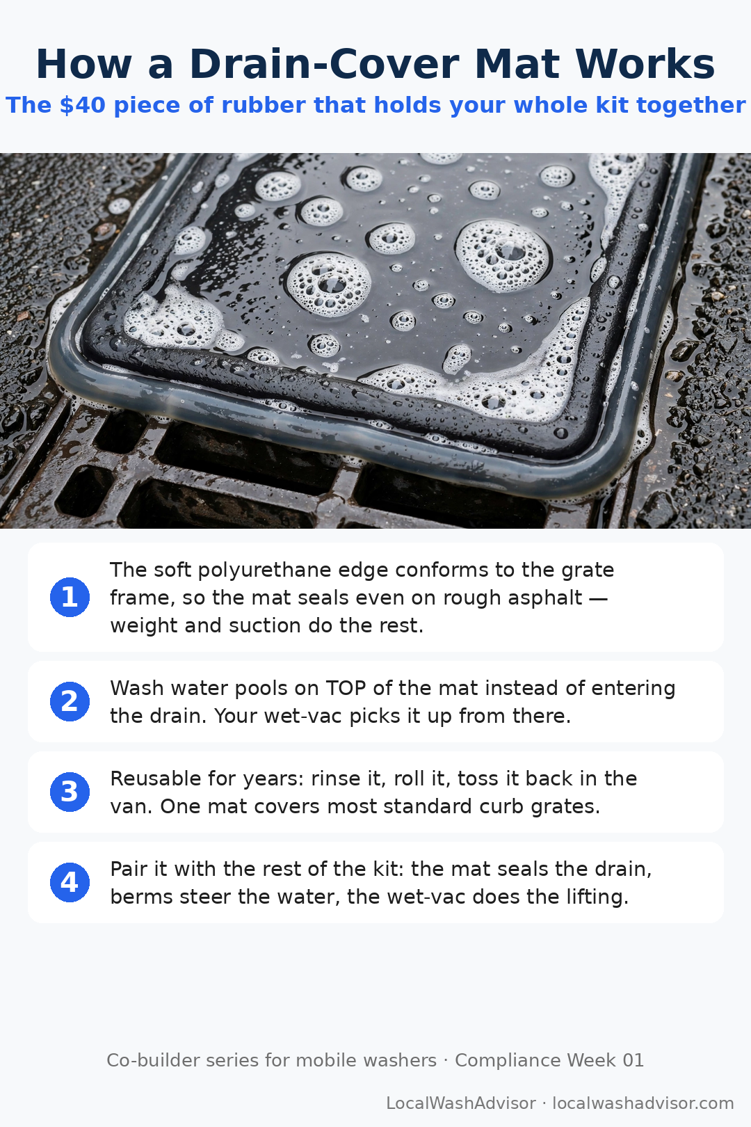 How a drain-cover mat works