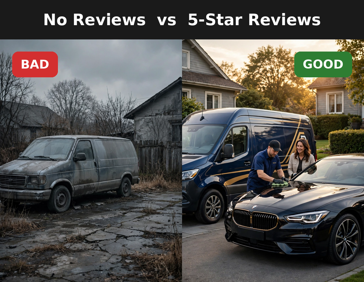 No reviews versus five-star reviews: what customers see